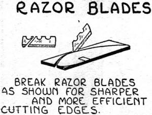 Modify straight-edge razor blade for corners - Airplanes and Rockets