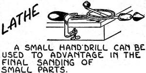 Hand drill used as lathe - Airplanes and Rockets