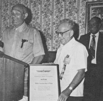 First of the 1974 Hall of Fame awards was presented to Sal Taibi - Airplanes and Rockets