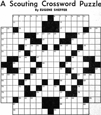 A Scouting Crossword Puzzle (March 1940 Boys' Life Article) - Airplanes and Rockets