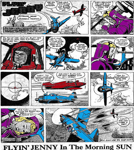 Flyin' Jenny Comic Strips: December 14, 1941 Baltimore Morning Sun - Airplanes and Rockets
