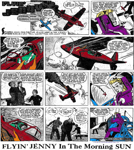 Flyin' Jenny Comic Strips: December 28, 1941 Baltimore Morning Sun - Airplanes and Rockets