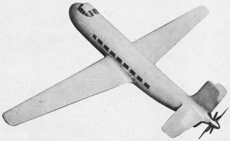 Model of original DC-8 with counter-rotating propellers - Airplanes and Rockets