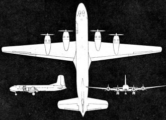 Three-view of the Globemaster - Airplanes and Rockets