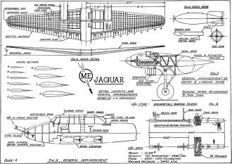 Construction Details of the Messerschmitt "Jaguar" (drawing page 2), October 1941 Flying Aces - Airplanes and Rockets