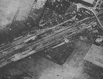 Dramatic air shot shows a railroad junction being bombed by the Nazis - Airplanes and Rockets