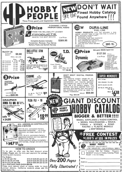 Hobby People magazine advertisement - Airplanes and Rockets