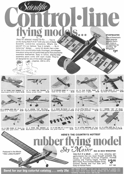 Scientific Models advertisement in September 1970 American Aircraft Modeler magazine - Airplanes and Rockets