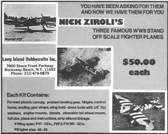 Nick Ziroli magazine advertisement - Airplanes and Rockets