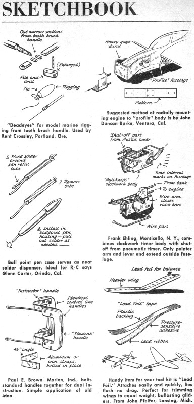 "Sketchbook" - October 1957 American Modeler