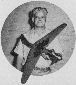 Berryloid Trophy went to Tex Russell. His model was as beautiful as it was different, November 1946 Air Trails - Airplanes & Rockets