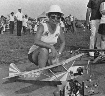 Hazel Sig was the first lady to fly in the NATS Scale event - Airplanes and Rockets