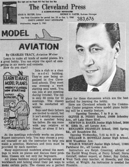Charles Tracy, aviation editor of "The Cleveland Press" - Airplanes and Rockets