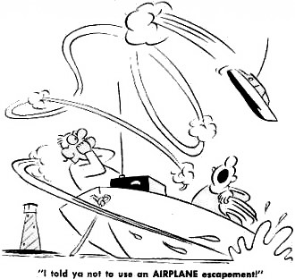 Model Aviation Comics, November 1957 American Modeler, page 50 - Airplanes and Rockets