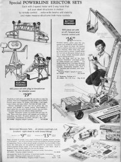Erector Set in Sears 1969 Christmas Wish Book - Airplanes and Rockets