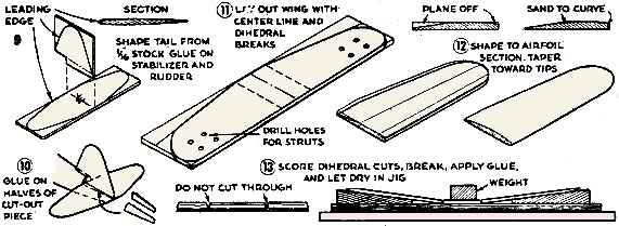 Cut balsa sheet components - Airplanes and Rockets