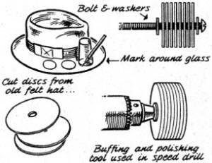 Handy buffing wheel for polishing model parts - Airplanes and Rockets