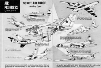 Air Progress: Soviet Air Force Latter Day Types, March 1955 Air Trails - Airplanes and Rockets