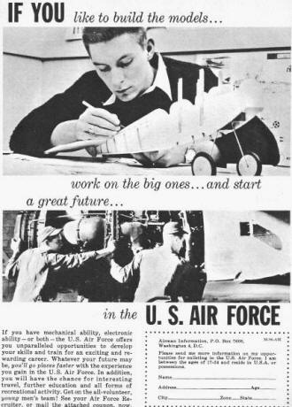 U.S. Armed Forces Recruitment Advertisements, USAF - Airplanes and Rockets
