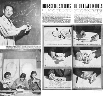 High-School Students Build Plane Models, March 1942 Life - Airplanes and Rockets