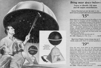 Home Planetarium from the 1969 Sears Christmas Wish Book - Airplanes and Rockets