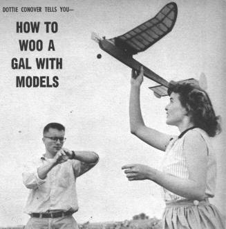 "How to Woo a Gal with Models, July 1957 American Modeler Magazines - Airplanes and Rockets