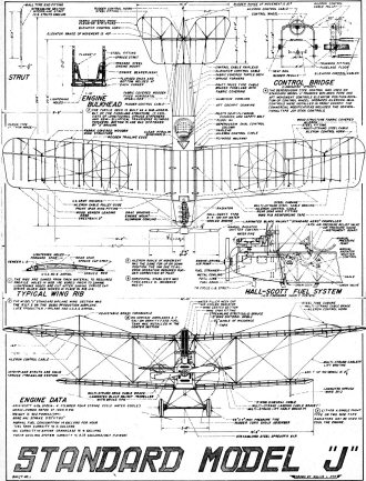 Standard Aircraft Company Model "J" Sheet 1, January 1955 Model Airplane News - Airplanes and Rockets