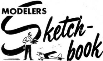 Modelers Sketch Book, November 1955 Young Men • Hobbies • Aviation • Careers - Airplanes and Rockets