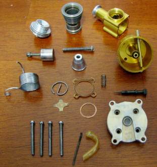 Cox Golden Bee .049 Engine Disassembled after Cleaning - Airplanes and Rockets