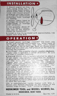 Herkimer OK CO2 Motor Box Instructions - Airplanes and Rockets