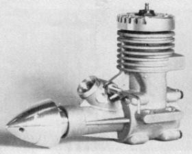 The MVVS 2.5 c.c, glow engine features a rear exhaust, Schnuerle porting, ball bearings and a crankshaft rotary valve intake, Inside the 2-Cycle Engine, February 1968 AAM - Airplanes and Rockets