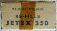 Jetex "350" Fuel Pellet Box End - Airplanes and Rockets