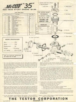 McCoy .35 Red Head Instructions - Airplanes and Rockets