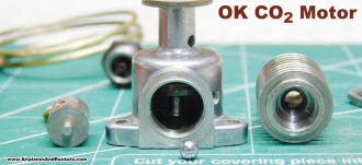 Herkimer OK CO2 Motor Disassembled Crankcase Top View - Airplanes and Rockets