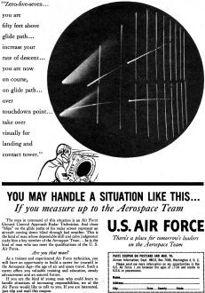 U.S. Air Force Recruitment - Precision Approach Radar, March 1961 American Modeler Magazine - Airplanes and Rockets