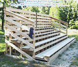 4-Level Wooden Bleachers Plans - Airplanes and Rockets