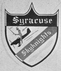 Skynights of Syracuse, N. Y., wear this sweater emblem - Airplanes and Rockets
