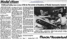 May 11, 1991, history of AMA's relocation to Muncie - Airplanes and Rockets