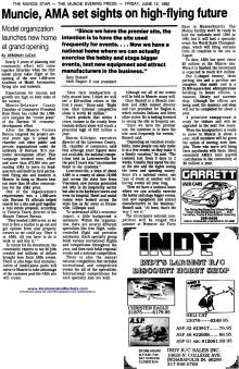 June 12, 1992 (page 28), history of AMA's relocation to Muncie - Airplanes and Rockets