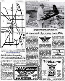 June 12, 1992 (page 34), history of AMA's relocation to Muncie - Airplanes and Rockets