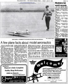 June 12, 1992 (page 35), history of AMA's relocation to Muncie - Airplanes and Rockets