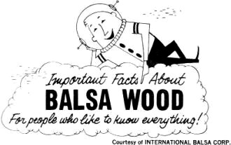 Important Facts About Balsa Wood, Sig Catalog - Airplanes and Rockets
