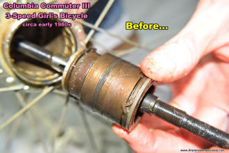 Columbia Commuter III (Shimano gear hub 1) 3-Speed Girl's Bicycle Restoration - Airplanes and Rockets