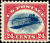 USA Inverted Jenny Air Mail Stamp (wikipedia image) - Airplanes and Rockets