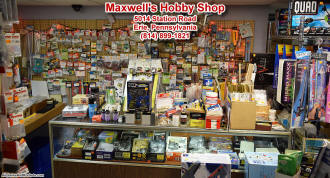 Maxwell's Hobby Shop engines, motors, radios, batteries - Airplanes and Rockets