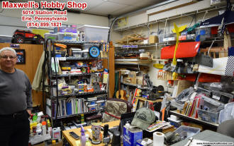 Joe, again, in his hobby amply supplied workshop - Airplanes and Rockets