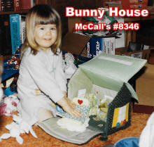 Sally with her McCalls #8346 Bunny House - Airplanes and Rockets