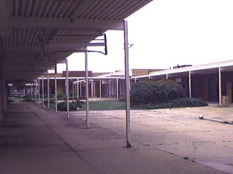 The sad remains of a once nice shopping center: Parole Plaza - Airplanes and Rockets