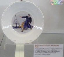 Robert Goddard 50th Anniversary Plate - Airplanes and Rockets