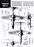 Temco TT-1 4-View, May 1957 American Modeler Magazine - Airplanes and Rockets